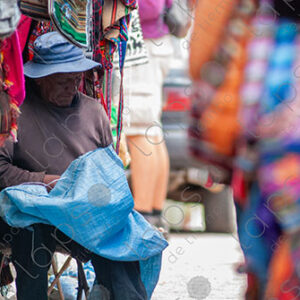 Bolivian man sitting