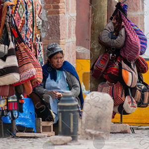 Bolivian Woman Sitting