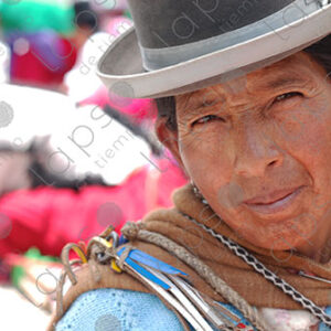 Bolivian weaver lady face