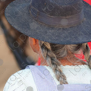 Bolivian woman with grey braids