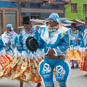 Bolivian people dancing at carnival