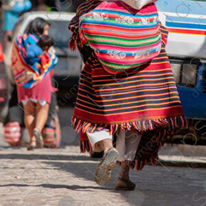 Indigenous man seen from behind
