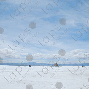 Landscape monument to the Dakar Rally in the Salar de Uyuni
