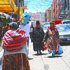 Traffic in La Paz, Bolivia