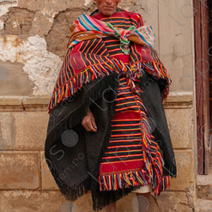 Portrait of Indigenous Resident Wearing Tarabuco Attire