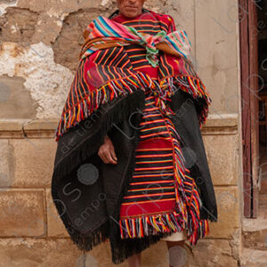 Portrait of Indigenous Resident Wearing Tarabuco Attire