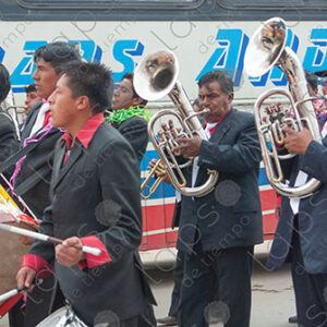 Carnival orchestra in Patacamaya, Bolivia