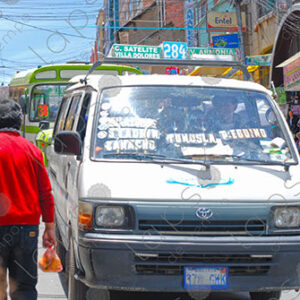 Traffic in La Paz, Bolivia