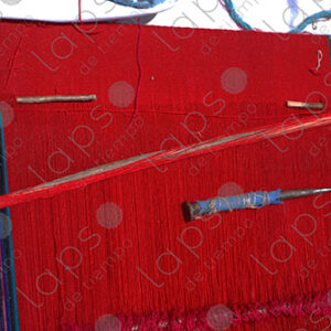 Red wool loom