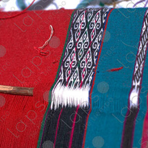 Red wool loom