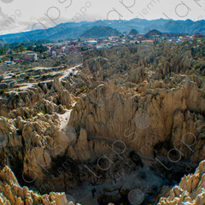 The Moon Valley in La Paz, Bolivia