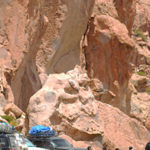 Valley of the Rocks with Parked Jeeps