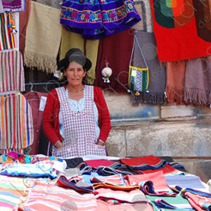 Woman in her sales position