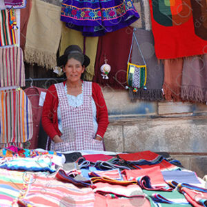 Woman in her sales position