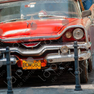 Classic red car, Cuban style
