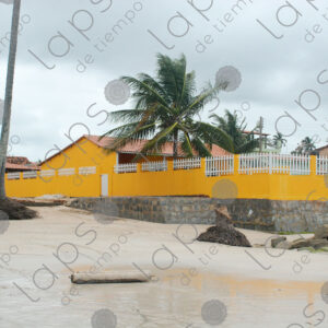Concrete houses on the beach
