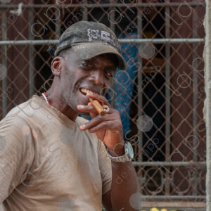 Cuban portrait with a cigar (habano)