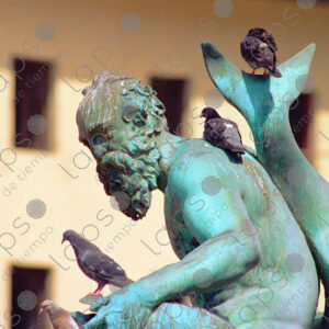 Detail of the statue of the Neptune fountain