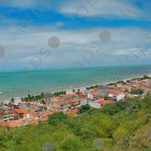 Landscape of Maragogi village and beach