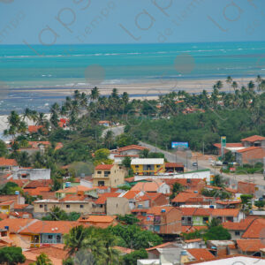Landscape of Maragogi village and beach