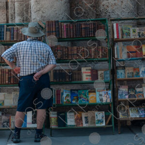 Man browsing books