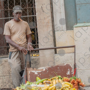Man selling fruits in Havana.