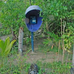 Old public telephone booth
