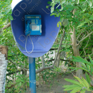 Old public telephone booth
