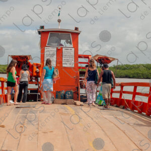 On the ferry crossing the river