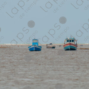 mall fishing boats in the sea and river