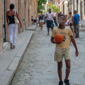 Teenager with a ball