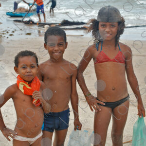 Three brotherson on the seashore