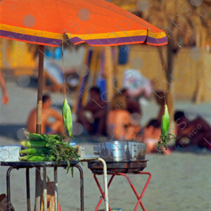 Torvaianica beach maiz snack, Italy