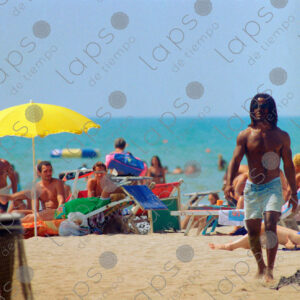 Torvaianica beach, people, Italy