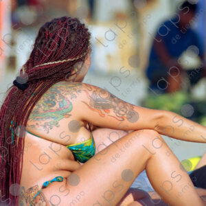 Torvaianica beach tatoos, woman, summer, Italy