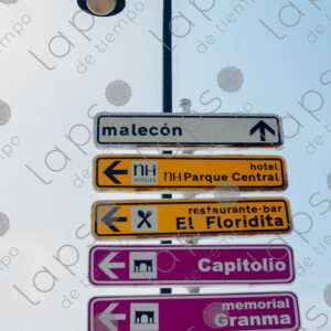 Tourism destination signage in Havana,