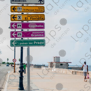 Tourism destination signage in Havana,