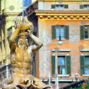 Triton Fountain detail, Piazza Barberini Rome Italia