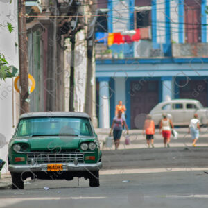 Typical cuban car parked