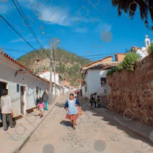 Bolivian man Walking away