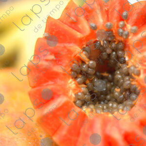 Half-cut papaya