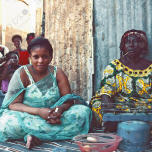 Mauritanian Women with Tea Stove and Children