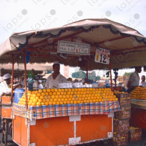 Traditional Orange Juice Stand in Marrakech Square
