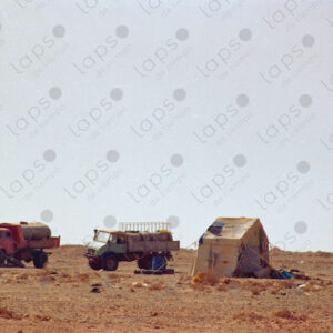 Trucks in the Moroccan Desert