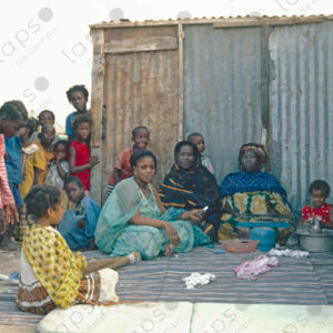 Women with Children in Islamic Clothing in Nouadhibou Poverty Camp