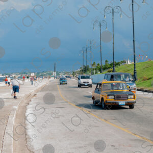 Malecón with traffic in Havana, Cuba