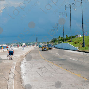 Malecón with traffic in Havana, Cuba